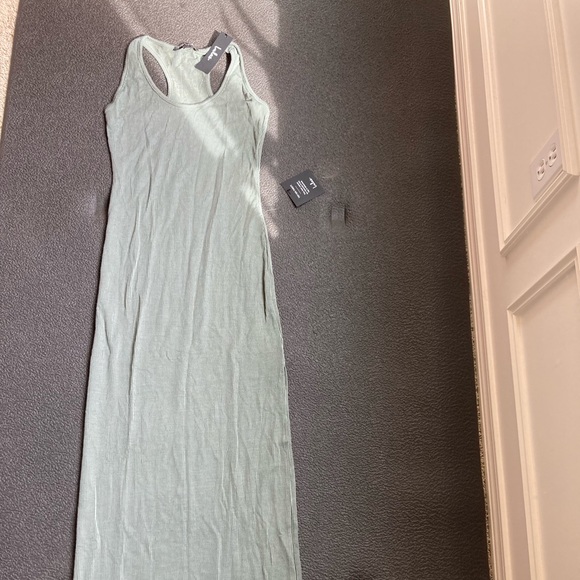Lulus Sage Green Ribbed Maxi Dress - Picture 7 of 7